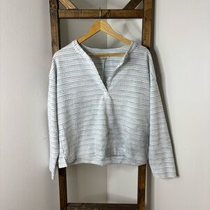 LOFT Striped V-Neck Sweater Top Size S